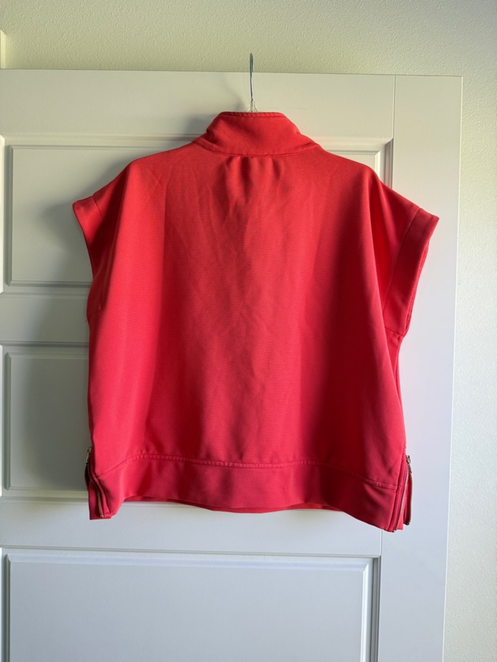 Entro Watermelon Half Zip Funnel Neck Sleeveless Pullover - Picture 4 of 8